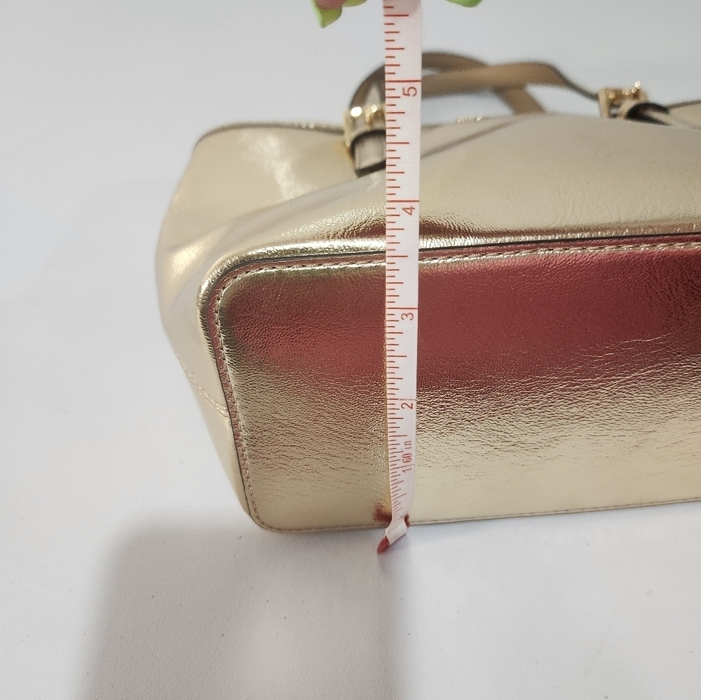 Michael Kors Small Gold Tote Bag - Picture 9 of 11